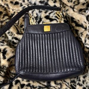 Anne Klein Cross Body Black & Gold Purse